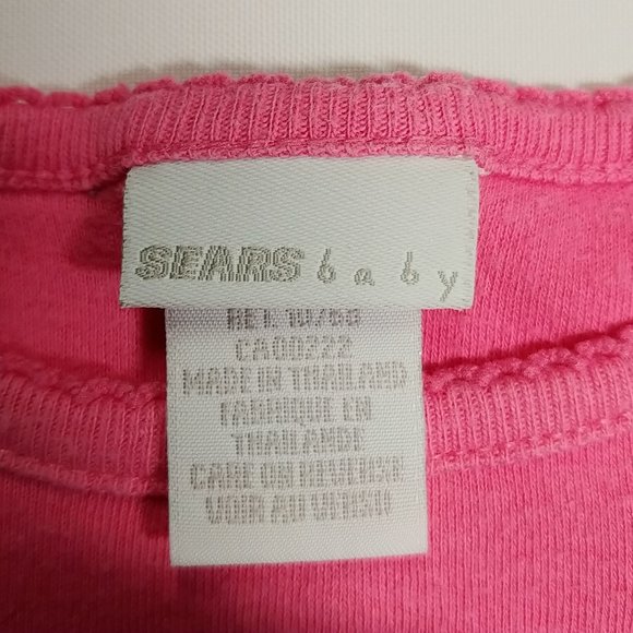 Sears Baby Girls Pink Cherry Print Romper 24 M - Picture 4 of 6